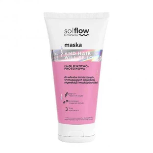 so!flow by Vis Plastis Эмолентно-протеиновая маска для поврежденных волос, 200 мл