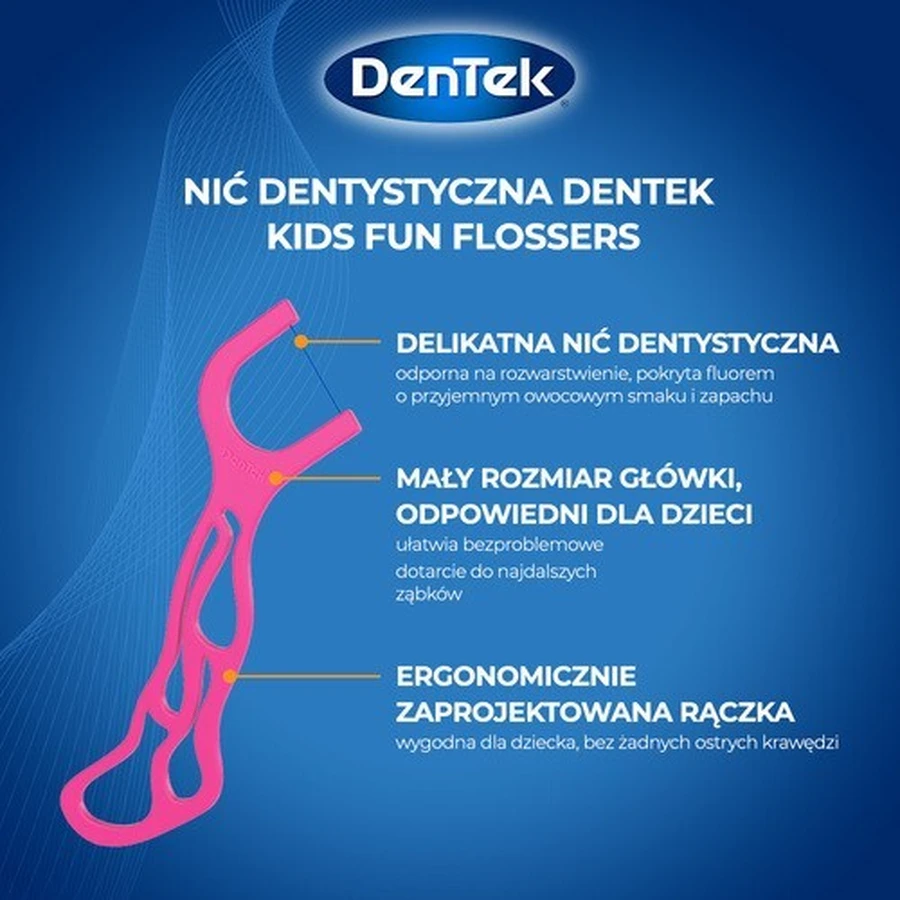 Зубні нитки DENTEK Kids Зубні зубочистки Fyn Flossers, 40шт: ціни та характеристики
