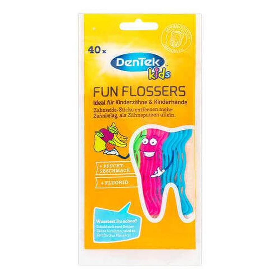Зубні нитки DENTEK Kids Зубні зубочистки Fyn Flossers, 40шт: ціни та характеристики