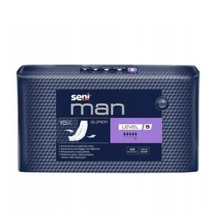SENI Man Super Level 5, 15 шт. - Анатомічні урологічні вставки для чоловіків
