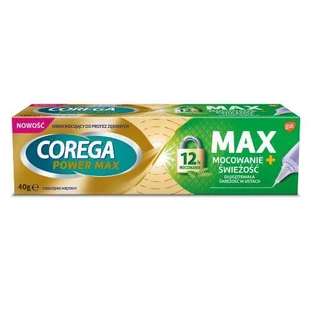 COREGA Power Max Крем для фіксації зубних протезів Фіксація + свіжість, 40 г