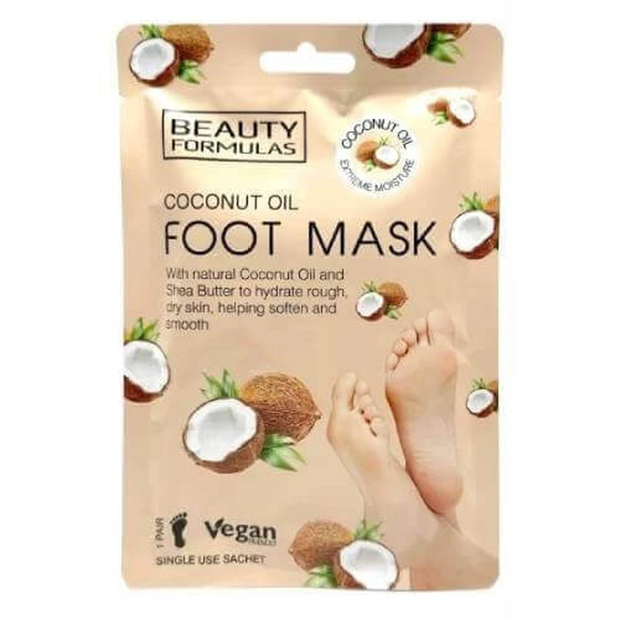 BEAUTY FORMULAS Маска для ніг з кокосовою олією, 1 пара: ціни та характеристики