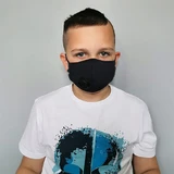 Детская защитная маска черного цвета +1 фильтр 4-7 лет
