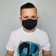 Детская защитная маска черного цвета +1 фильтр 4-7 лет