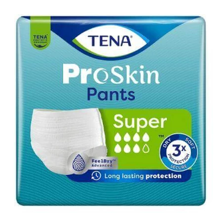 TENA PANTS ProSkin Super поглинаючі труси L, 12 шт.: ціни та характеристики