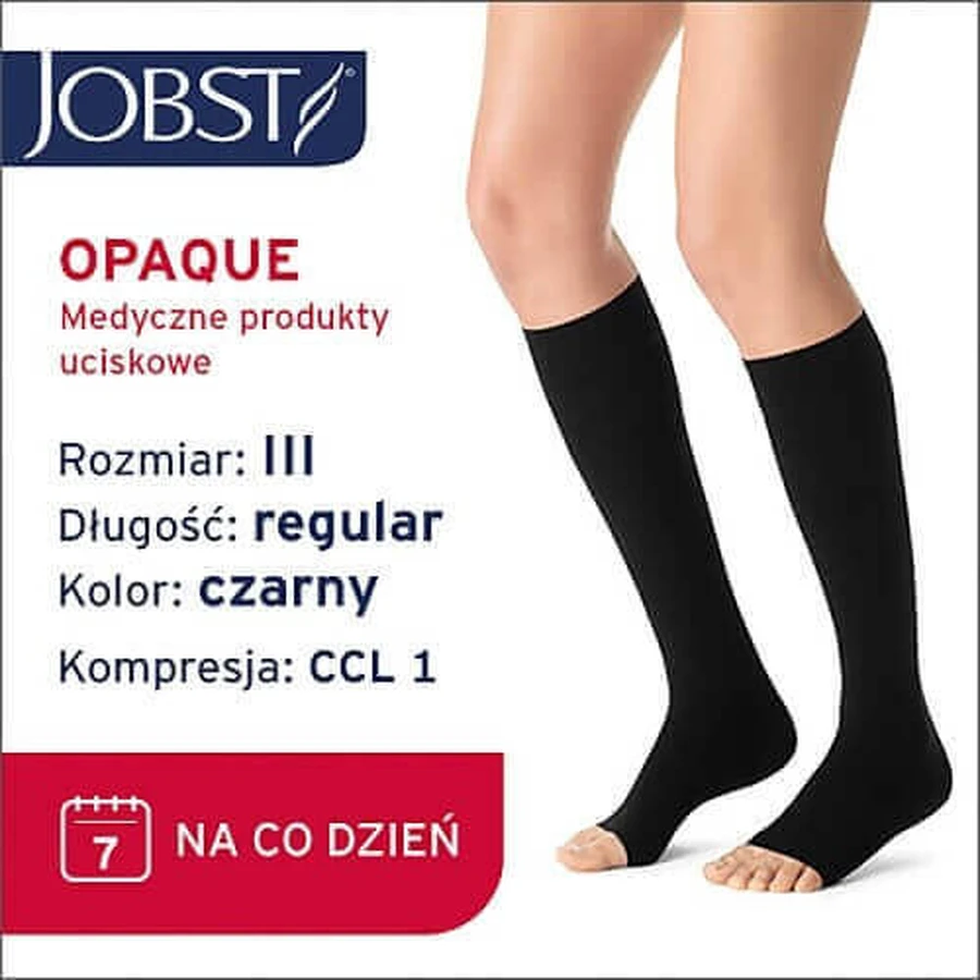 Довгі компресійні гольфи JOBST OPAQUE CCL1 чорні, розмір 3 OP: ціни та характеристики