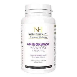 NOBLE HEALTH Амінокислоти для волосся + кератин, 60 капсул
