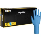 Нитриловые перчатки ABENA Thor High Risk 30см синие размер M, 50шт