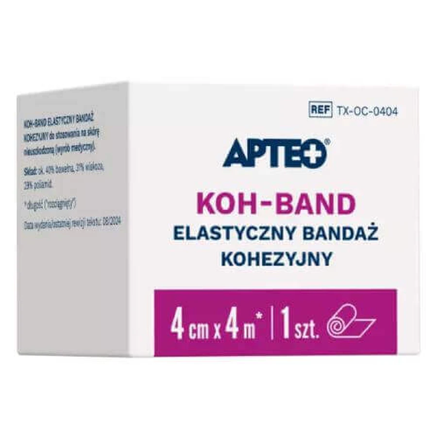 Apteo Koh-Band Эластичный когезивный бинт 4 см x 4 м, 1 шт.: цены и характеристики