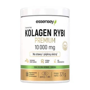 Рыбный коллаген Essensey Fish Collagen Premium со вкусом зеленого чая-лайма, 321 г