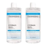 Dermedic Hydrain 3 Hialuro, міцелярна рідина H2O, 500 мл + 500 мл