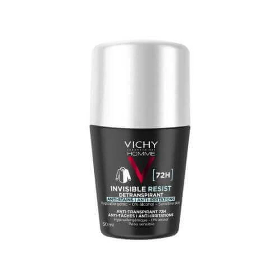 VICHY HOMME Антиперспірант 72 години Invisible Resist проти подряпин, роликовий, 50 мл: ціни та характеристики