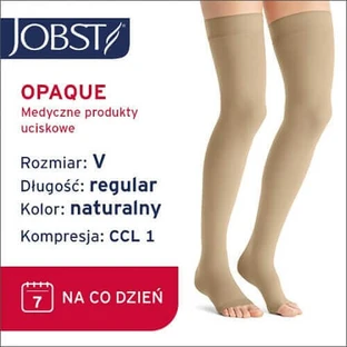 Довгі компресійні панчохи JOBST OPAQUE CCL1 натуральні, розмір 5 OP
