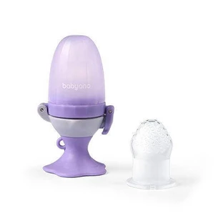 BabyOno Прорізувач для годування фіолетова квітка