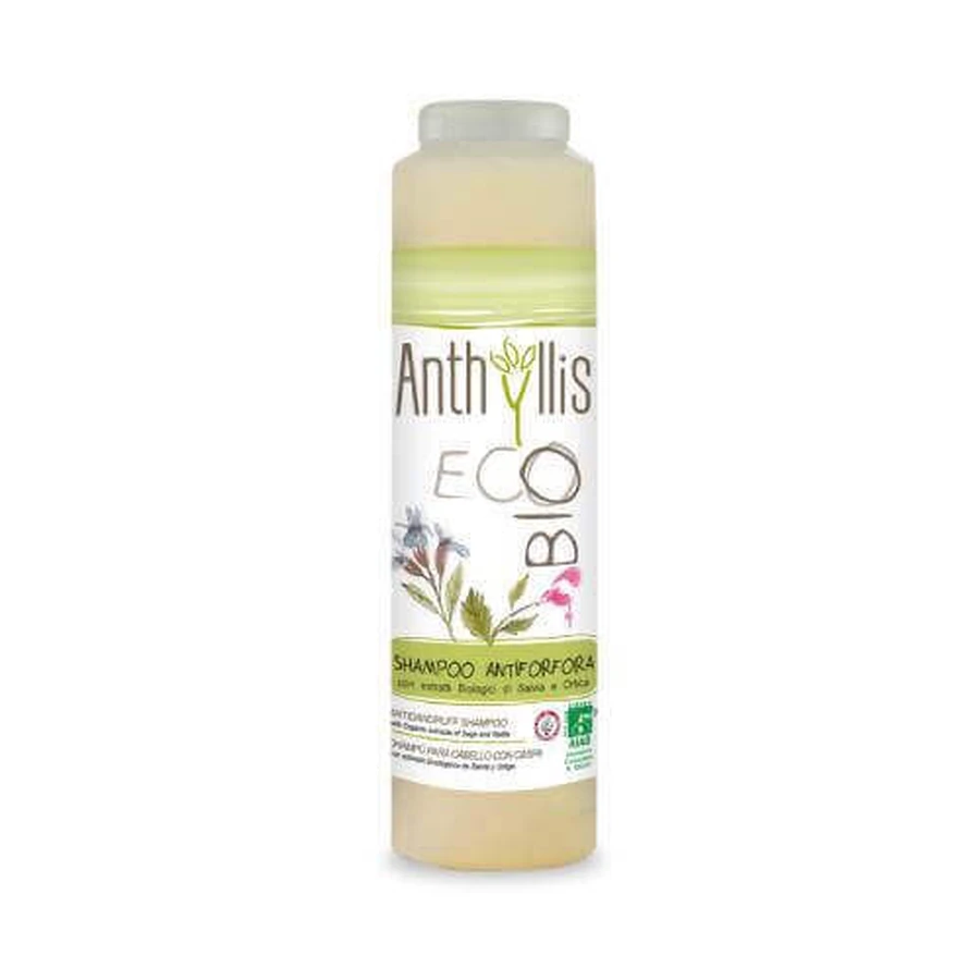 ANTHYLLIS EcoBio Нежный шампунь против перхоти с органическим экстрактом шалфея и крапивы, 250 мл: цены и характеристики