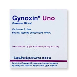 Гіноксин УНО 600мг, 1 вагінальна капсула Інфарм
