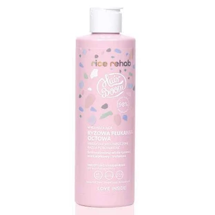 HairBoom Розгладжуючий ополіскувач з рисовим оцтом для сухого та пошкодженого волосся, 200 мл