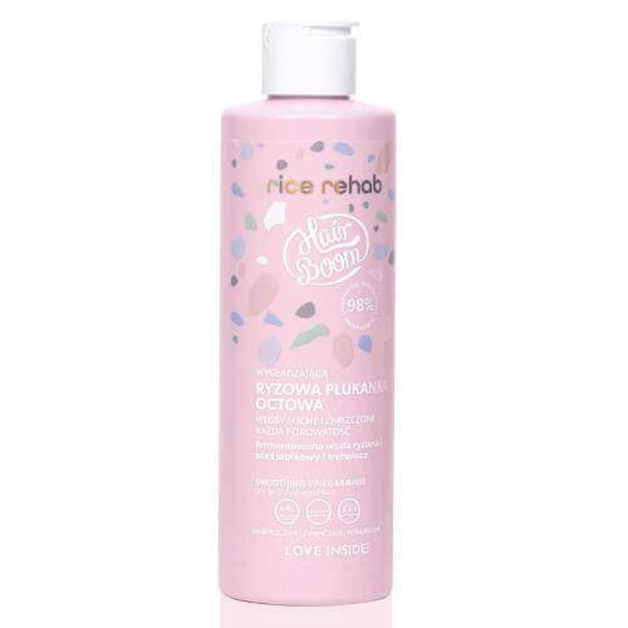 HairBoom Розгладжуючий ополіскувач з рисовим оцтом для сухого та пошкодженого волосся, 200 мл: ціни та характеристики
