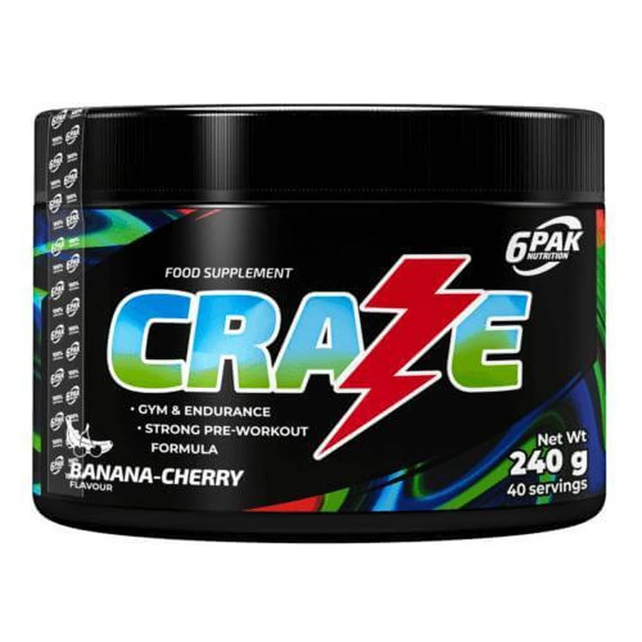 6Pak Nutrition Craze Бананово-вишневый, 240 г: цены и характеристики