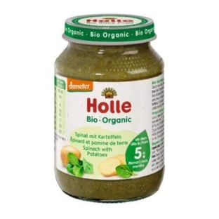 HOLLE Bio Organic Детское блюдо Шпинат-картофель 5м+, 190г