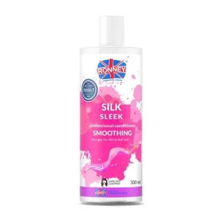 RONNEY Silk Sleek Розгладжуючий кондиціонер з шовком для тонкого та тьмяного волосся, 300 мл