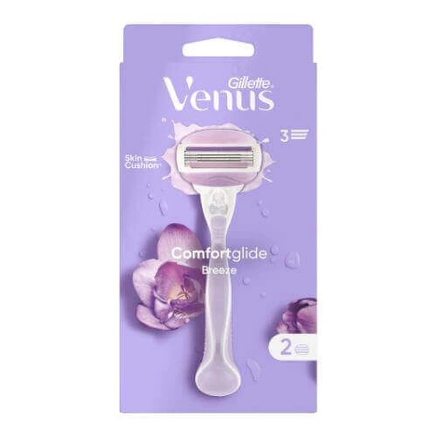 Жіноча бритва Gillette Venus Comfortglide Breeze + 2 змінних картриджа: ціни та характеристики