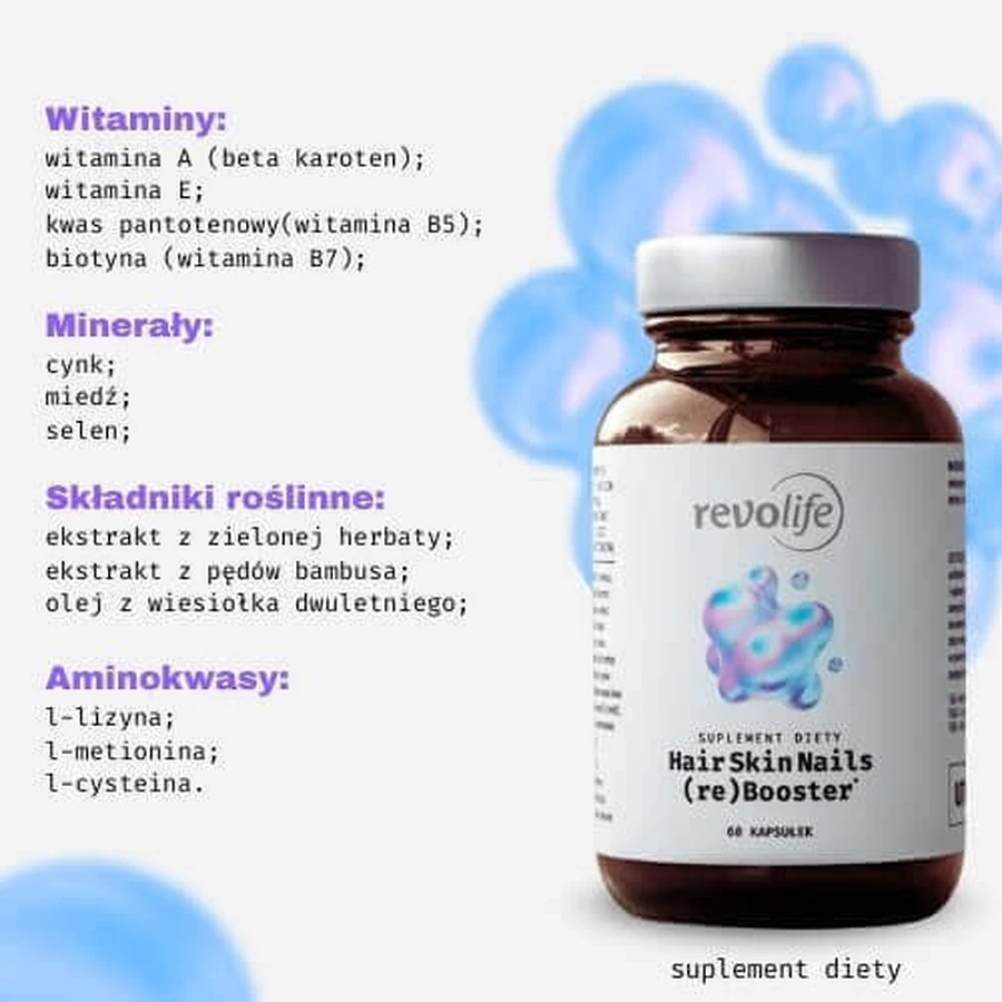 Набір Revolife HairSkinNails (ре)бустер, 2 x 60 капсул: ціни та характеристики
