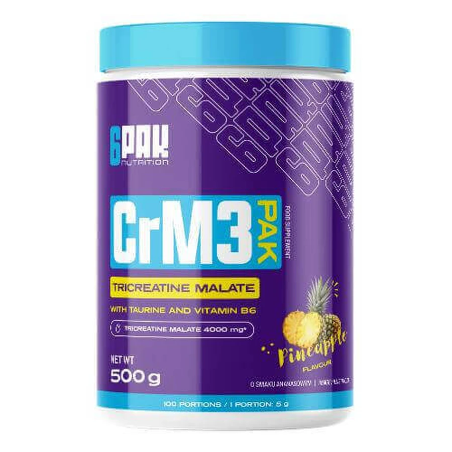 6Pak Nutrition CrM3 PAK Creatine powder Pineapple, 500 г: цены и характеристики