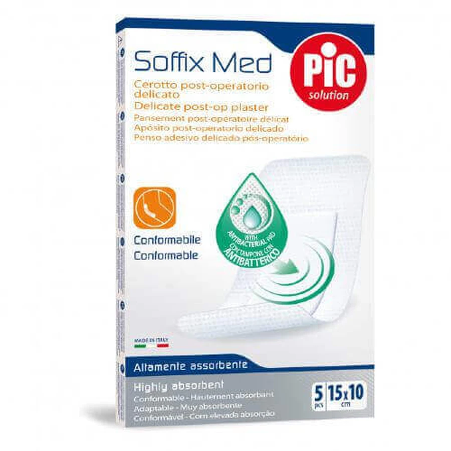Пластир PIC SoffixMed 15x10см, 5шт: ціни та характеристики