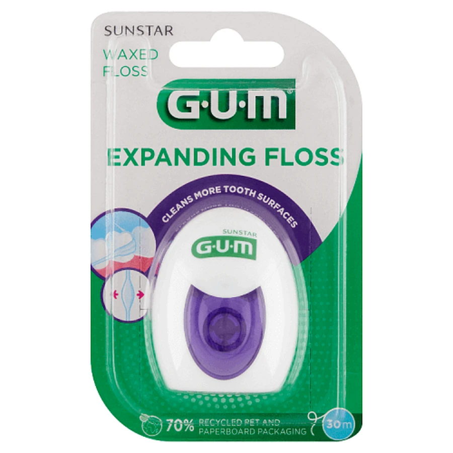 Sunstar GUM Расширяющаяся зубная нить 30 м: цены и характеристики