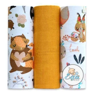 EGA KIDS Premium муслиновые пеленки 60х80см комплект №1 (1136), 3 шт.