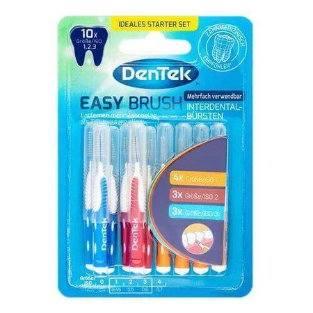 Межзубные щетки DENTEK Easy Brush размер 1,2,3, 10шт: цены и характеристики