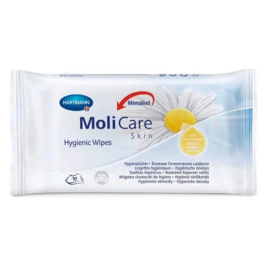 Вологі гігієнічні серветки MoliCare Skin, 10 шт.: ціни та характеристики