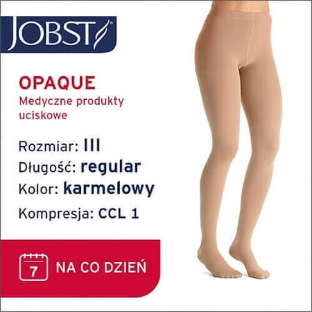 Колготки компрессионные JOBST OPAQUE CCL1 карамель, размер 3 ZP: цены и характеристики