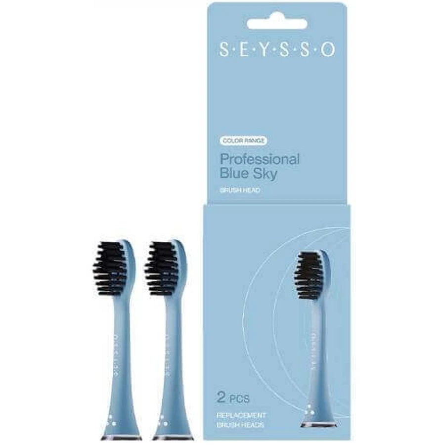 SEYSSO Color Professional Blue Sky Сменные насадки для зубной щетки sonic, 2 шт.: цены и характеристики