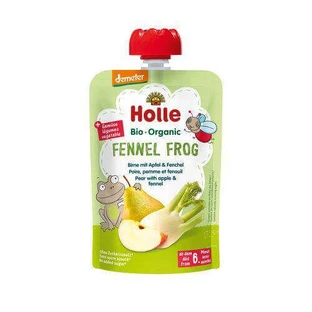 HOLLE Bio Органічний фруктовий мус Груша, яблуко та фенхель, 100г