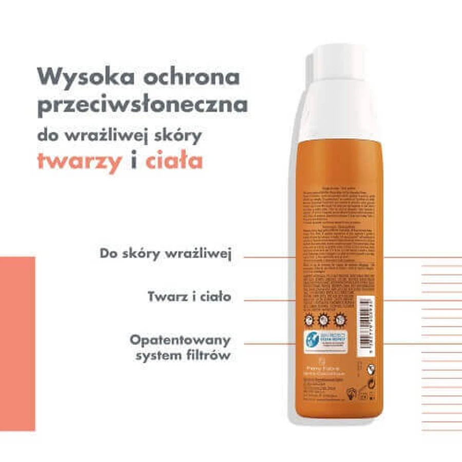 AVENE Спрей для тіла SPF30, 200 мл: ціни та характеристики