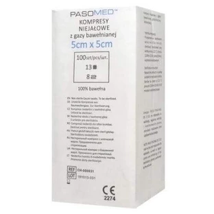 Тампони нестерильні PASOMED 13N 8W 5 x 5 см, 100 шт.