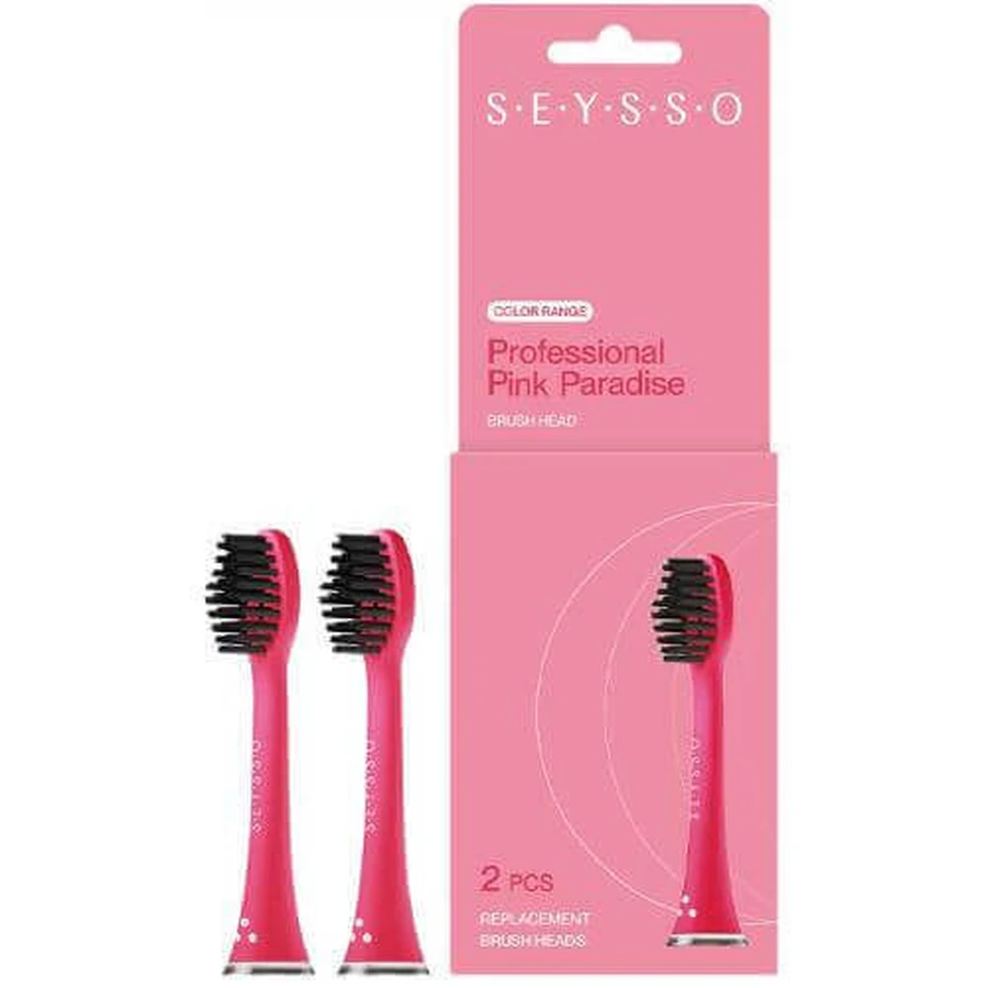 SEYSSO Color Professional Pink Paradise Змінні насадки для звукової зубної щітки, 2 шт.: ціни та характеристики