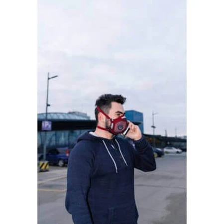 Спортивная маска Olmed Maroon (1+1 фильтр) размер L разработана Анжеликой Юзефчик: цены и характеристики