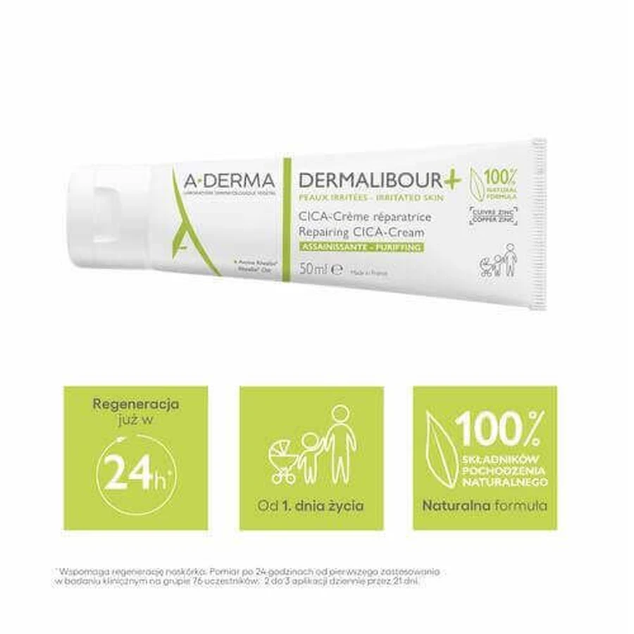 A-DERMA DERMALIBOUR+ CICA Восстанавливающий крем, 50 мл: цены и характеристики