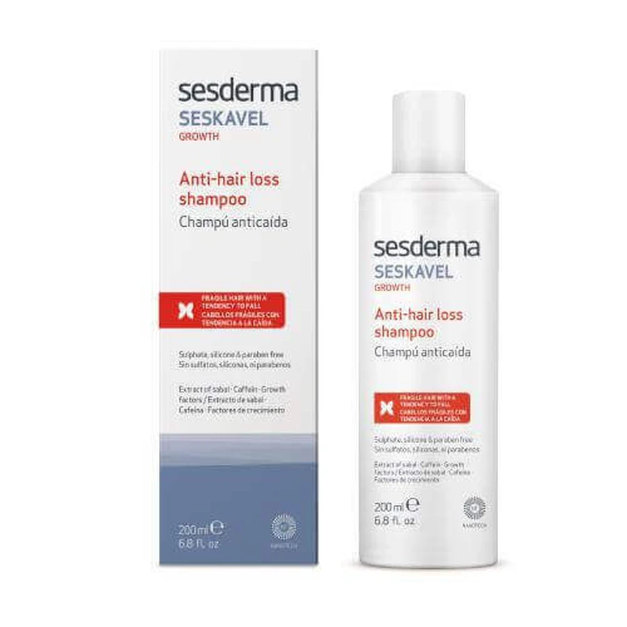 SESDERMA SESKAVEL Шампунь проти випадіння волосся, 200 мл: ціни та характеристики