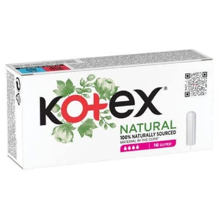 KOTEX Natural Super тампони, 16 шт.