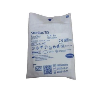 Тампони стерильні Sterilux ES, 8-шарові, 17 ниток, 5 см х 5 см, 3 шт.