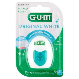 Зубна нитка Sunstar GUM Original White + фтор