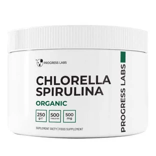 Progress Labs Chlorella Spirulina Organic 500 мг, 500 таблеток