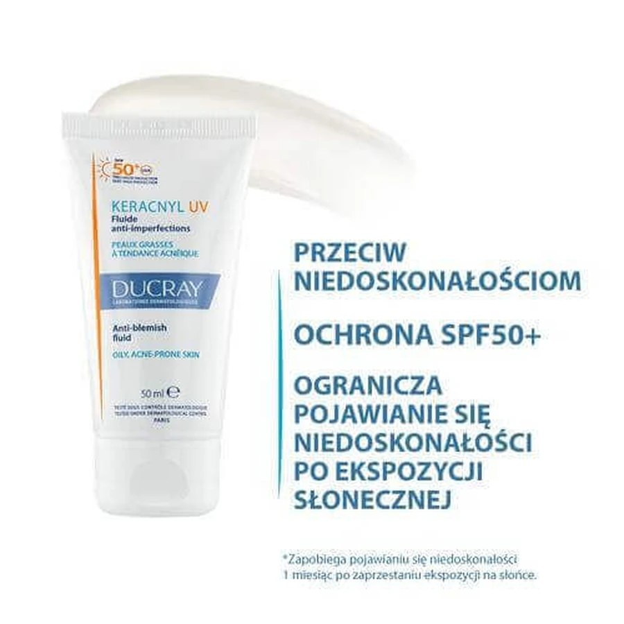 DUCRAY KERACNYL УФ-флюїд проти недосконалостей SPF50+ 50мл: ціни та характеристики