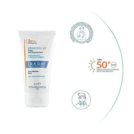DUCRAY KERACNYL УФ-флюїд проти недосконалостей SPF50+ 50мл: ціни та характеристики