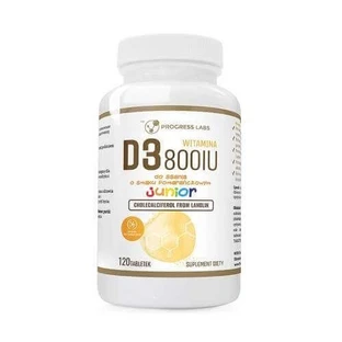 Progress Labs Junior Vitamin D3 800IU пастилки со вкусом апельсина, 120 таблеток
