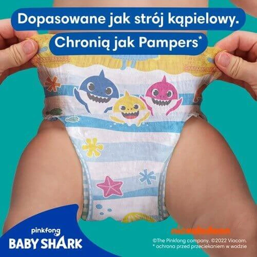 Pampers Splashers 5-6 (14+ кг) одноразові підгузки для плавання Baby Shark, 10шт: ціни та характеристики